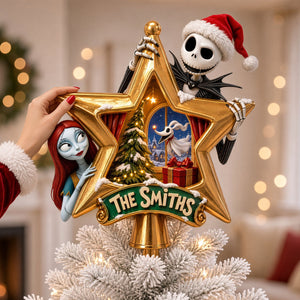 Mischief Couple Tree Topper - Personalized Christmas Gifts For Couples 08hadh211026