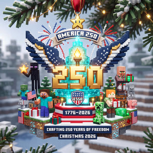 250th Pixel Patriot Ornament - Personalized Gifts For Christmas 01tyta260826
