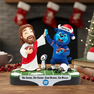 Faith & Football Personalized Acrylic Plaque Christmas Gifts For Football Lovers 02HUDT190925