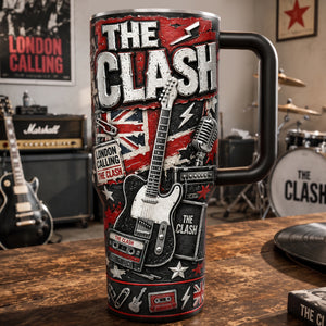The Clash Tumbler With Handle - Personalized Gifts For Rock Lovers 02nalu170726
