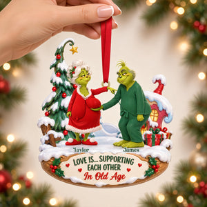 Fun Old Couple Acrylic Ornament - Personalized Gifts For Couple 07qhtn121026