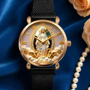 Virgin Mary Mesh Strap Quartz Watch – Personalized Gifts For Christian 04tgqn090126 - Quartz Watch - GoDuckee
