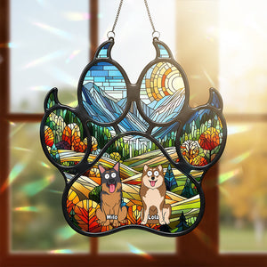 Funny Dog Suncatcher - Personalized Gifts For Dog Lovers 01ohta130825