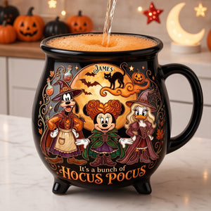 Macabre Spell Sisters Ceramic Cauldron Mug - Personalized Gifts 02palu180826