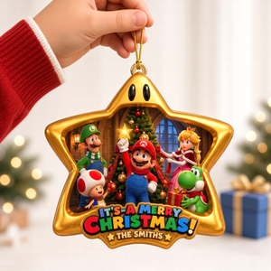Retro Gaming Characters Acrylic Ornament - Personalized Gift For Christmas 02HAQN101026