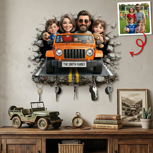 Driving Roadway Acrylic Key Hanger - Custom Photo Gifts For Family Key Hanger 03TYTN300326