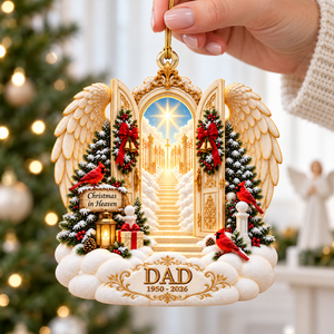 Christmas In Heaven Ornament - Personalized Memorial Gifts For Family 01toqn201026