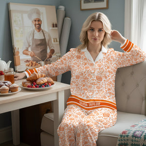 Bakers At Rest Button Up Pajama Set - Personalized Gift For Bakers 03PGLU021025