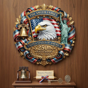 250th Anniversary USA - Personalized Gifts For Patriot Family Metal Sign 01tytn190326