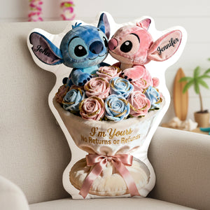 Flower Bouquet Custom Shape Pillow - Personalized Gifts For Couples 03tgta020226