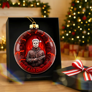 Horror Fire Christmas Ornament, Personalized Gifts For Horror Fans 03qhqn091025