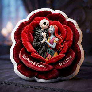 Dark Love In Bloom Pillow - Personalized Gift For Couples 03TTTA201026