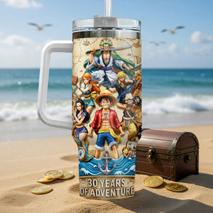 30 Years Of Adventure Tumbler With Handle - Personalized Gifts For Anime Lover 01toqn160626