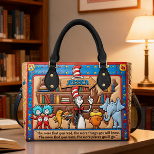 Reading Leather Bag - Personalized Gifts For Book Lover Teacher Leather Bag 05PALU060226