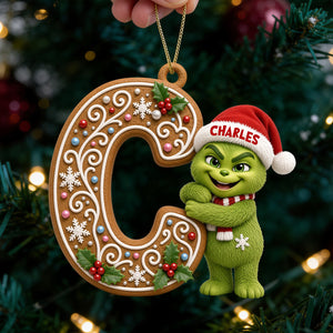 Whimsical Character Initial Alphabet Ornament - Personalized Gift For Christmas 04HUDT100926