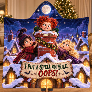 Macabre Spell Sisters Whimsical Christmas Night Hood Blanket - Personalized Christmas Gifts 05hadt241026