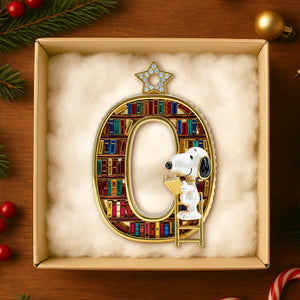Crystal Alphabet Bookshelf Christmas Ornament Personalized Gifts For Book Lovers 02TGDT061025