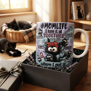 Silly Black Cat Mom Coffee Mug - Personalized Mother's Day Gifts 03qhdt130426