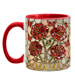 Roses Mom And Kids Coffee Accent Mug - Personalized Gifts For Mother's Day Coffee Mug 03HYQN050226