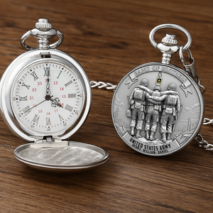 Brotherhood of Arms Pocket Watch - Personalized Gift For Veteran 01OHLU230625