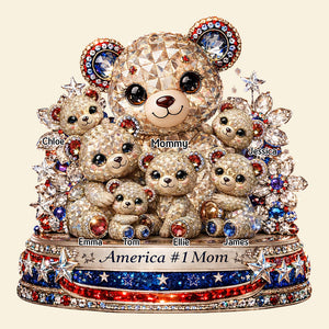 Mother Bear x America 250th Anniversary Acrylic Plaque - Personalized Gifts For Mothers 03todt060326