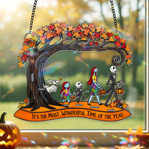 Great Time Of Spooky Family Suncatcher - Personalized Gifts For Family 04OHLU040825-Homacus