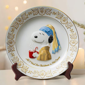 Classic Ceramic Round Plate Personalized Christmas Gifts 07PADT041125