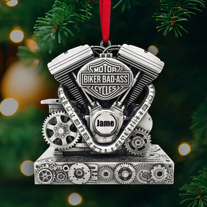 Strong Motorcycle Engine Ornament - Personalized Christmas Gifts For Bikers 02QHLU170925