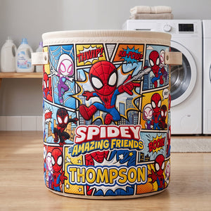 Comic Hero Quilted Laundry Basket - Personalize Gifts 02patn010726-Homacus