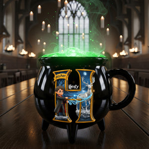Spellbound Initials Cauldron Mug – Personalized Halloween Gifts For Fantasy Lovers 04HYLU040925