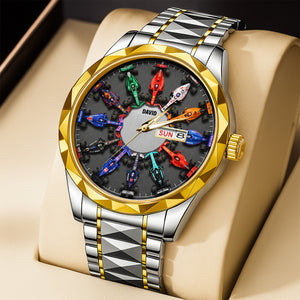 Auto Racing Car Stainless Steel Men's Watch Personalized Festive Gifts For Racing Lovers 05natn280725