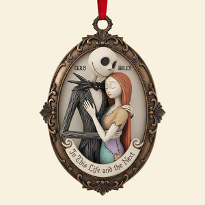 Romantic Couple Acrylic Christmas Ornament - Personalized Gifts For Couple 01nata191125