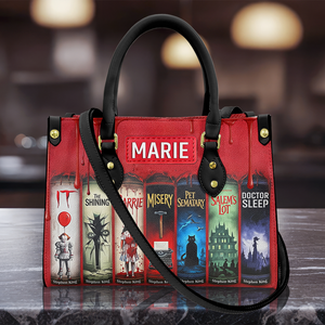 Creepy Stories Leather Bag - Personalized Halloween Gifts For Fans 04NALU130825