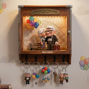 Old Couple Acrylic Key Hanger - Personalized Gifts For Couple 04tgta130126