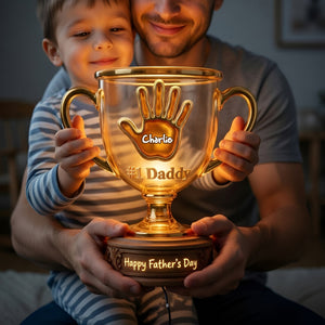 Best Dad Trophy Acrylic Light Box - Personalized Gifts For Father 02palu160426 - Light Box - GoDuckee
