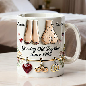 Growing Old Together Couples Coffee Mug - Personalized Gift For Couples 02NALU060126