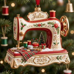 Sew Merry & Bright Christmas Ornament - Personalized Gifts For Sewing Lovers 01PGLU141026
