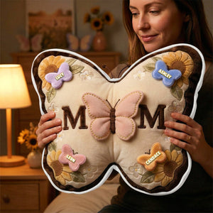 Butterfly Mom Custom Pillow - Personalized Gifts For Mother 02nadh060426