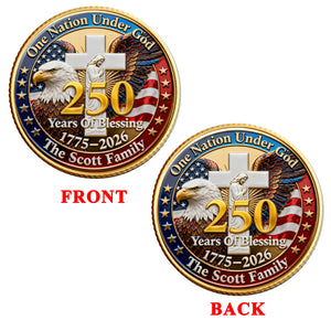 USA 250th Anniversary Printed Metal Coin - Personalized Gifts For Patriots 02huqn260226