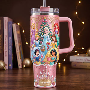 Lovely Fairy Tale Princesses Colorful 40oz Tumbler With Handle - Personalized Christmas Gifts 06tydt171026