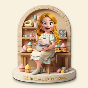 Sweet Baking Girl Fridge Magnet - Personalized Gift For Bakers 01PGTA061225