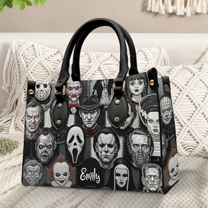 Horror Patches Leather Bag, Personalized Gifts For Horror Movie Fans 02qhqn080825