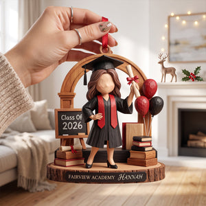 Senior Graduation Acrylic Ornament - Personalized Christmas Gifts For Graduates 01natn120926