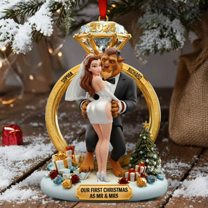 Fairy Tale Wedding Christmas Ornament Personalized Gifts For Couple 01TGQN211125