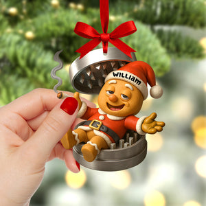 Funny Gingerbread Christmas Ornament - Personalized Gifts For Smokers 05toqn110825