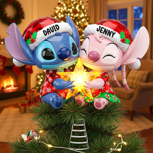 Personalized Gifts For Couple Acrylic Christmas Tree Topper 01pgtn171125