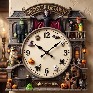 Conjuring Mansion Hanging Wall Clock - Personalized Halloween Gifts 01haqn100826