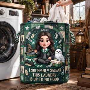 This Laundry Is Up To No Good Quilted Laundry Basket - Custom Photo Gifts 02palu290626