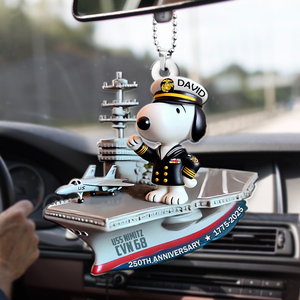 Fluffy Sidekick Car Ornament - Personalized Gifts For Veteran 02HULU160725