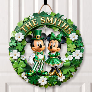 St Patrick's Day Couple 1 Layer Wood Sign - Personalized Gifts For Family Wood Sign 02PGQN050226